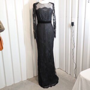 Elegant Black Lace Maxi Dress